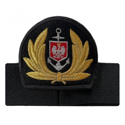 Emblemat Marynarka Handlowa z otokiem do czapki mundurowej garnizonowej